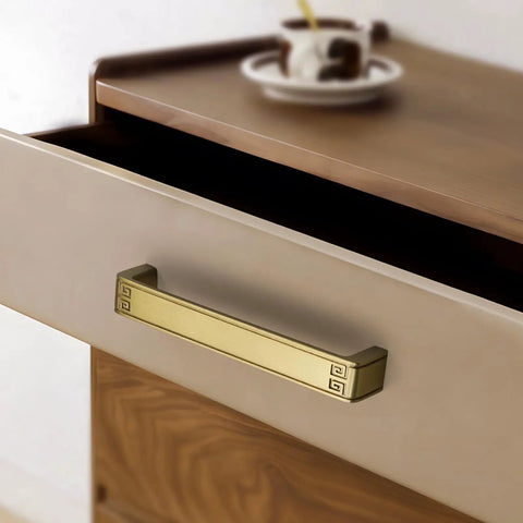 4 Pack 6.3 Inch Gold Vintage Brass Cabinet And Furniture Pull Handles For Kitchen Cabinets, Dresser Drawers, Wardrobe Doors