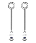 M8 X 100mm Shoulder Eye Bolt Set In 304 Stainless Steel With Lifting Ring Threaded Eye Bolt Flange Lock Nuts Spring Washers And Flat Washers