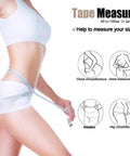 Person using Dual Pack 60 Inch Soft Measuring Tape Set For Body Measurements, Flexible Rose Red And White Tape Measures, 150 Cm for waist