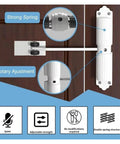 Easy Install Automatic Door Closer With 180 Degree Opening And Adjustable Closing Speed, Rust Proof Silver Finish For Indoor