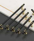 10 Pack 5 Inch Matte Black And Gold Kitchen Cabinet Handles Cabinet Pulls Hardware For Cupboard And Drawer Doors 128mm Easy Install