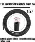 Coiled 157 in rubber hose for All In One Universal Windshield Washer Hose Kit With 4 Meter Tubing And 12 Connectors, close-up view.