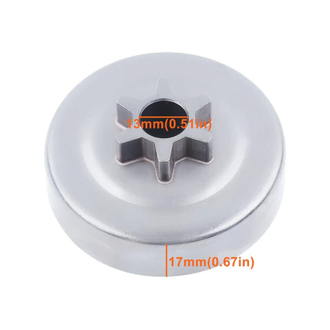 Stihl Spur Sprocket Clutch Drum Kit Three Eighth Pitch Six Tooth for MS171 MS181 MS211 Chainsaws close-up