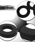 40mm Bucket Pin Shims Kit - 10-Piece Engineering PP Spacers And Washers For Compact Excavators And Skid Steers, Dust Shield To Cut Debris, Pro-Grade Wear-Resistant Pin Joints For Hardcore Dirt Work. black 40mm PP shims and washers stacked for excavator bucket pins