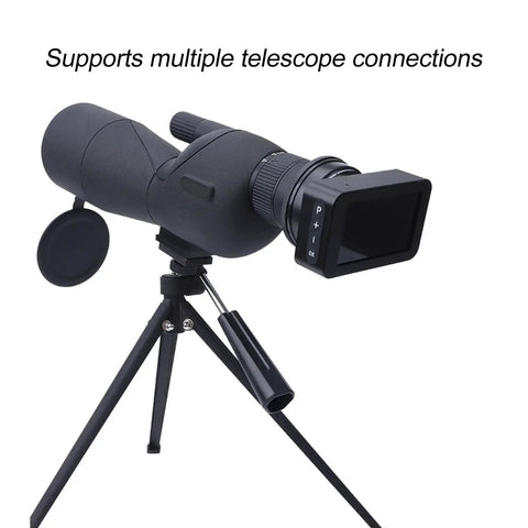4K Telescope Camera With A 3 Inch Color Display For Real Time Monitoring Expandable Storage Electronic Eyepiece side view