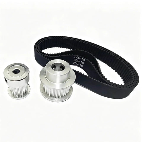 High Gear 2GT Timing Pulley Kit With 20T And 40T Sprockets Delivers Smooth 2:1 Speed Reduction For Custom Rigs Using 10mm Belts And Multi Bore Hubs, belt and pulleys