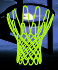 Glow Night Light Basketball Net For Outdoor Hoops, Luminous Nylon Net That Lights Up At Night, installed on hoop