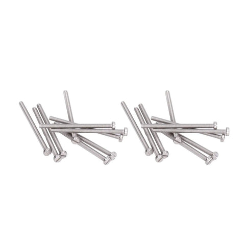 50 Pack M3 Stainless Steel Slotted Cheese Head Screws on white background for DIY hardware projects and quick home fixes.