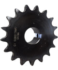 50 Pitch Roller Chain Sprocket 17 Teeth 1 Inch Bore Carbon Steel Heat Treated Teeth With Keyway Slot And Two Set Screws
