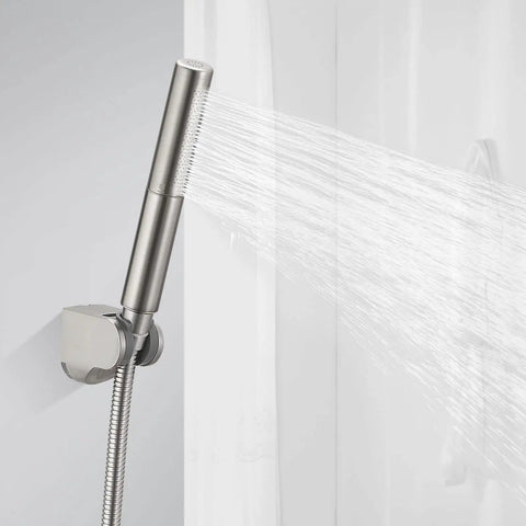 Beefy Brass 2 In 1 Function Handheld Shower Head Set With High Pressure 7 Inch, Brushed Nickel Finish