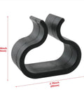 4 Pack Non Slip Sofa Rattan Furniture Clamps With EVA Plastic Fittings, Foam Wheel Inserts, Chair Fastener Clips, sectional connector, and alignment clips for outdoor patio sets; 69mm black clip angle view