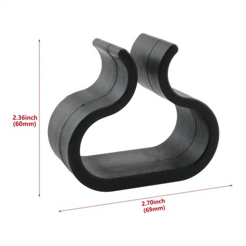4 Pack Non Slip Sofa Rattan Furniture Clamps With EVA Plastic Fittings, Foam Wheel Inserts, Chair Fastener Clips, sectional connector, and alignment clips for outdoor patio sets; 69mm black clip angle view