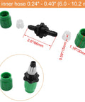 Expandable Garden Hose Repair Kit With Dual Channel Connectors For Three Quarter And Five Eighth Inch Hoses, parts layout