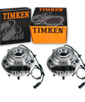 2 Piece Front Wheel Bearing Hub Assembly For Dodge Ram 3500 2009 2010 4x4 Four Wheel Drive Timken Genuine Parts Direct Replacement Kit