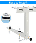 Top Shelf Heavy Duty Mini Split Wall Mount Bracket For Universal Ductless Air Conditioners parts shown including screws and installation details.