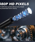 Borescope Inspection Camera With Light For Hard To Reach Areas 4.3 Inch HD Display IP67 Waterproof lens focus on gears