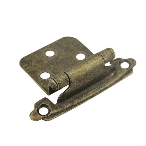 10 Pack Self Closing Overlay Flush Cabinet Hinges in Green Bronze for Kitchen Cabinets, Furniture, Silent Soft Close Hardware