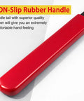 Close-up of non-slip red rubber handle from Pro Grade Crank Pulley Harmonic Damper Holding Tool Set With Crank Bolts