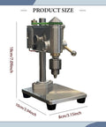 Compact Mini Drill Press For Benchtop Use Portable Clamp Holder, 18cm high, aluminum for jewelry making and small repairs.