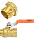 Heavy Duty Pro Level Hard Cast Brass Ball Shut Off Valve For Residential Plumbing And Water Systems Built Like A Tank To Block Corrosion and deliver no sweat sealing on every home maintenance task, showcasing solid brass and orange handle.
