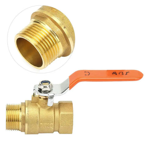 Heavy Duty Pro Level Hard Cast Brass Ball Shut Off Valve For Residential Plumbing And Water Systems Built Like A Tank To Block Corrosion and deliver no sweat sealing on every home maintenance task, showcasing solid brass and orange handle.