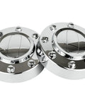 Chrome Wheel Center Hub Cap Replacement For 2011-2018 Ram 3500 1-Ton Dually DRW Alcoa 10-Hole Alloy Wheels, 2 caps