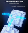 Three Head LED Motion Sensor Security Light With 40W And 4000 Lumens aluminum heads showing heat dissipation