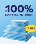 Ultra Absorbent Disposable Adult Underpads Variety Pack Featuring Quilted Top Sheet For Sure Fire Leak Defense And Zero Odor Worry Keep You Comfy And Protected Straight Up All Night Long stacked in a 15 pack for leak-free protection.