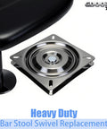 2 Pack 7 Inch Boat Seat Swivel Replacements next to bar stool, heavy duty square ball bearing seat swivel, rust resistant