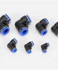 Dope 100 Pc Pneumatic Fittings Kit For Fast Push To Connect Air Hose Assortment 4mm 6mm 8mm 10mm 12mm Universal Compressor Tools With Easy Install No Wrench Needed black elbow fittings