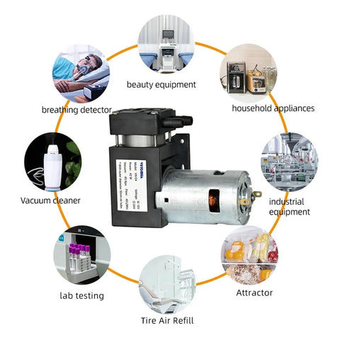 Heavy-Duty 40L/min Diaphragm Vacuum Pump With -85kPa Negative Pressure For Robust Industrial Fluid Transfer And Lab Applications Featuring Durable Construction And Powerful Suction Power