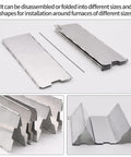 Tall 32.3 Inch By 9.5 Inch Aluminum Stove Windscreen With 10 Removable Plates Windproof Shield For Gas Backpack Stoves