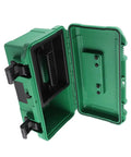 Open green Tractor Tool Box Portable Organizer With Removable Tray Durable PP Plastic Carrier for UTV ATV Truck Car Universal Fitment