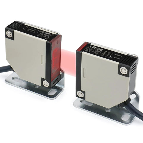 Photoelectric Sensor Switch E3JK 5DM1 5L AC 90 to 250V showing bijection type detection with red beam