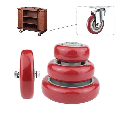 Heavy Duty PVC Wheel Casters Set of 4 for Furniture Appliances Carts and Industrial Machines with Smooth Swivel Movement