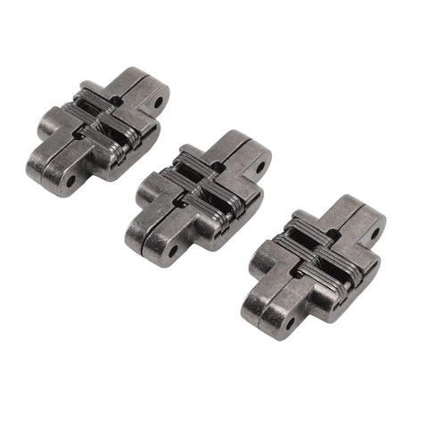 Image of 3 Pack Hidden Hinges Heavy Duty Zinc Alloy 43mm for Doors and Folding Tables Concealed Hardware 180 Degree Open