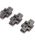 3 Pack Mini Invisible Door Hinges 43mm Cross Hinge with 180 Degree Opening for Cabinets and Jewelry Boxes Zinc Alloy Hidden Hinges