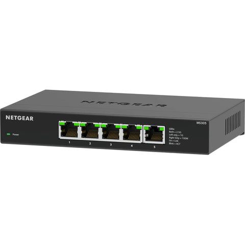 Five Port 2.5Gbps Multi Gig Unmanaged Ethernet Switch for Fast No Fuss Networking Desktop or Wall Mount Metal Case