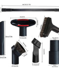 Universal Vacuum Attachment Kit 1 1/4 Inch And 1 3/8 Inch With 8 Piece Brush Set And Adapters For 32mm To 35mm Vac Ports overview