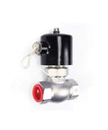Badass 2-Way High Temp Solenoid Valve For Hot Water Air And Steam Hits 180C Stainless Steel With PTFE Seals 1 1/4 Inch And 1 1/2 Inch Normal Close Valve Suits 12 VDC Or 110 VAC Beast Mode Flow Control Zero Drama