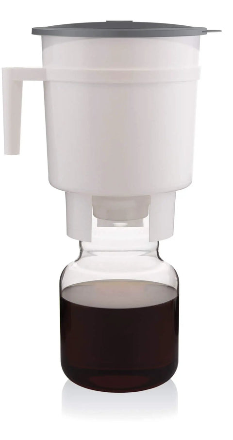 White Cold Brew System For Home Coffee Lovers, Easy Mess Free Brew, Smooth Rich Coffee Every Time, Slow Brew Method For Maximum Flavor