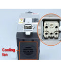 High Precision 6Hp 4500W Air Cooled Spindle Motor equipped with cooling fan and detailed connector view for CNC routers.