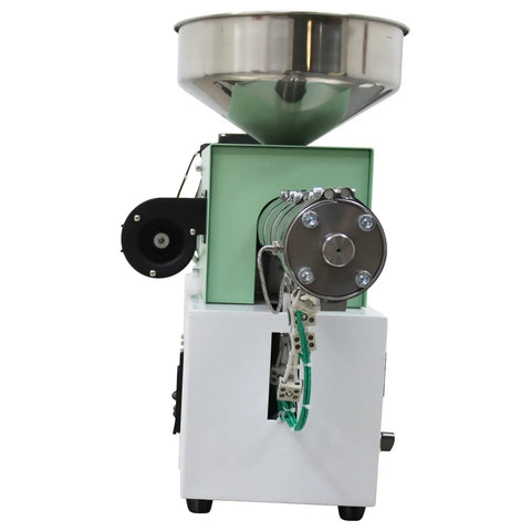 Heavy Duty Desktop Single Screw Plastic Extruder For Custom 3D Filament PEEK ABS PLA PETG TPU Material Kickass Processing Machine Hella Reliable 110 Volt, front view showing feeding hopper and motor.