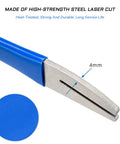 Close-up of a Bike Disc Rotor Truing Fork Tool Wrench for MTB Mountain and Road Bicycles, showing 4mm dual slot with ergonomic handle.