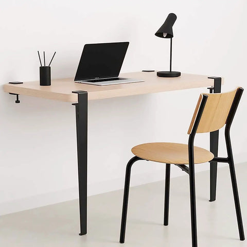 Four Pack F Shaped Table Legs Adjustable Clamp On Design White Heavy Duty Steel Supports For Diy Dining Tables Desks And Consoles Zero Wobble Frame With Non Slip Rubber Feet on a modern desk setup.