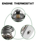 Heavy Duty Coolant Thermostat With Integrated Seal Gasket For Honda Civic Crv Odyssey Crz Insight Engine Cooling view showing brass and stainless components.