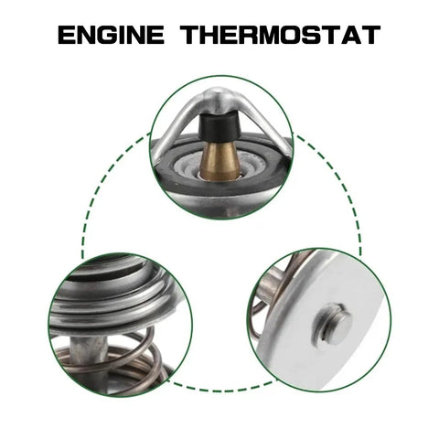 Heavy Duty Coolant Thermostat With Integrated Seal Gasket For Honda Civic Crv Odyssey Crz Insight Engine Cooling view showing brass and stainless components.