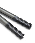 Carbide End Mill Square Cutter For Alloy Steel Cast Iron And Hardened Steel Four Flute Router Bit With One Eighth Inch Shank