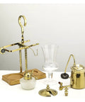 Top Shelf Siphon Coffee Maker Syphon Glass Brewer 4 Cup Vintage Teapot with ergonomic handle and sturdy brass base