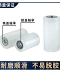 Tough As Nails Nylon Guide Pulley Roller Wheel in three angles, transparent nylon, designed for smooth gliding heavy loads.